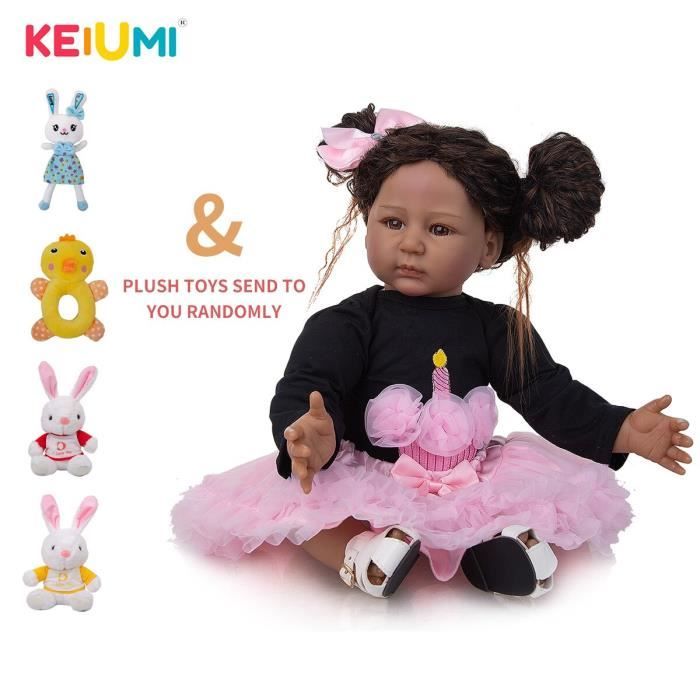 Rumocovo Coiffure Reborn Bebe Fille Enfant En Bas Age Poupees Noir Peau Silicone 55 Cm Tissu Corps Bebes Poupees Cdiscount Jeux Jouets