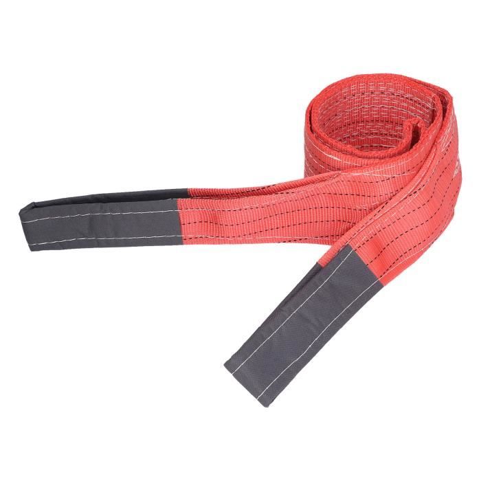 Pindex Lot De 2 Sangles De Levage Polyester 1,8 M – Charge Max 4082 Kg – Sangles Robustes Avec Boucles Plates