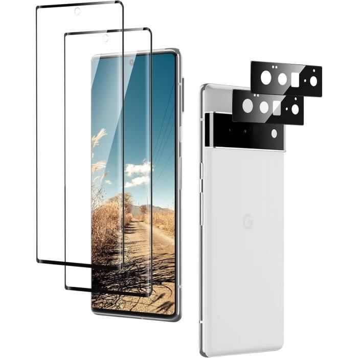 Film Protection écran Verre Trempé Pour Google Pixel 6A 5G - Lot De 2 - Dureté 9H, Anti-rayures, Anti-empreintes - Installation Facile - 2