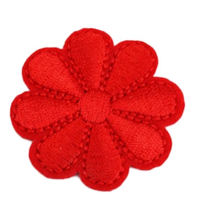 Patch Ecusson Brodé Dessin Animé Mignonne Fleur Autocollant Tissu Pour Vetement Jeans Veste Enfant Femme Couleur