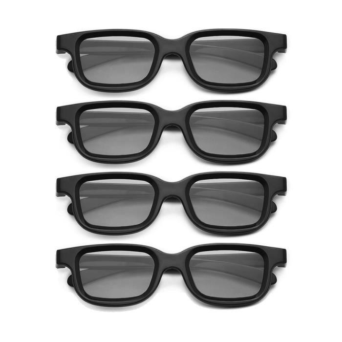 4 PièCes Lunettes 3D Passives PolariséEs pour TV 3D Vrais CinéMas 3D pour  Sony Panasonic 3D Gaming et Cadre TV - Cdiscount TV Son Photo