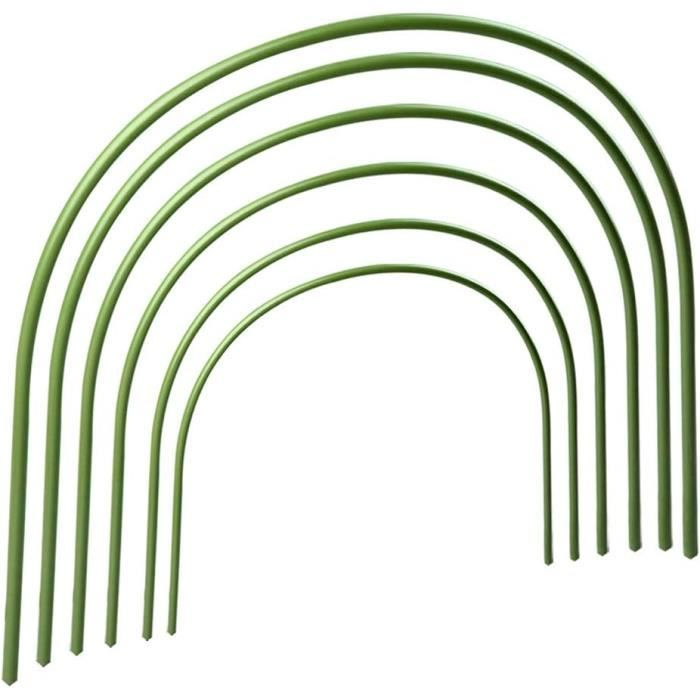 Kit Tunnel De Serre 8 Cerceaux - 50x47 Cm Chacun - Avec Film PE 2,5x5,5 M Et Piquets - Acier Plastifié - Pour Potager, Protection Plantes