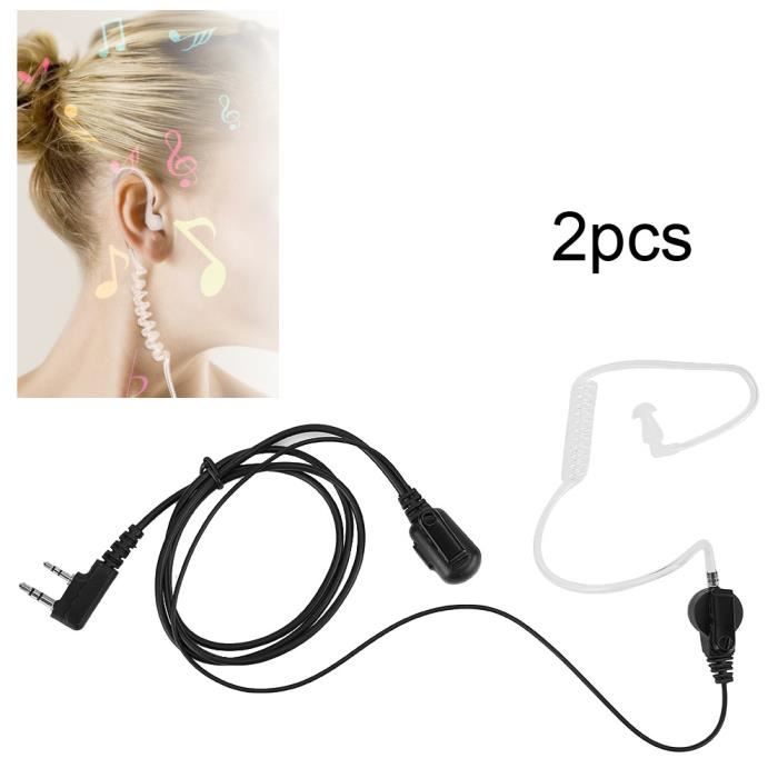 Kit Mains Libres HQRP 2 Broches | Écouteur Micro PTT | Pour Motorola