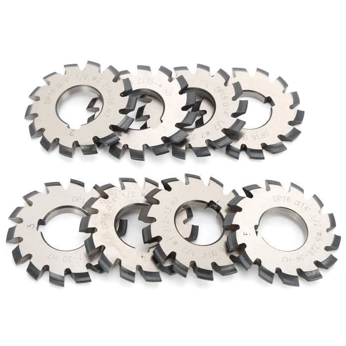 Fraise à Engrenage Droit Module M2 - HSS, Revêtement AlTiN, Pour Taillage D'engrenages En Bois Ou Plastique, 1 Pièce