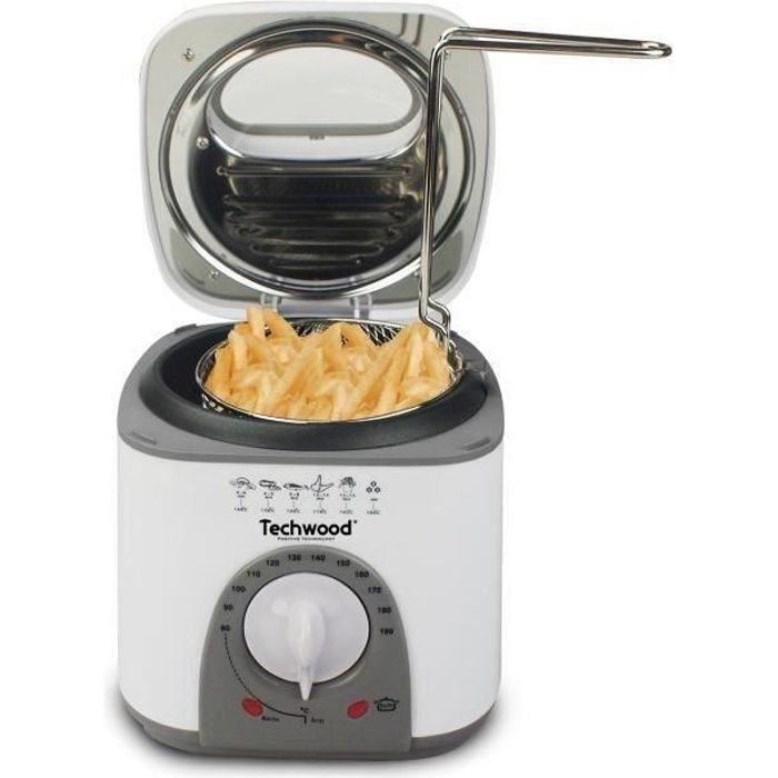 TECHWOOD Mini Friteuse et Appareil à fondu - 950 W - Blanc