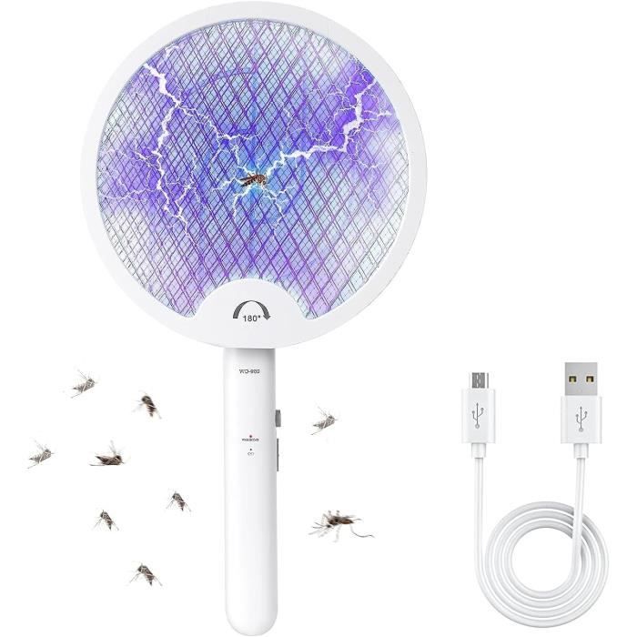 Raquette Électrique Anti-Moustiques Rechargeable – Pour Maison Et Camping | Dimensions 51x21,5x4 Cm | Élimine Insectes Sans Salir