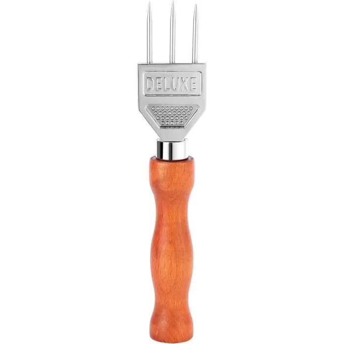 Alène (poinçon) Avec Manche En Bois - Pour Couture Cuir, Perçage, Marquage - Longueur Totale 11.5 Cm