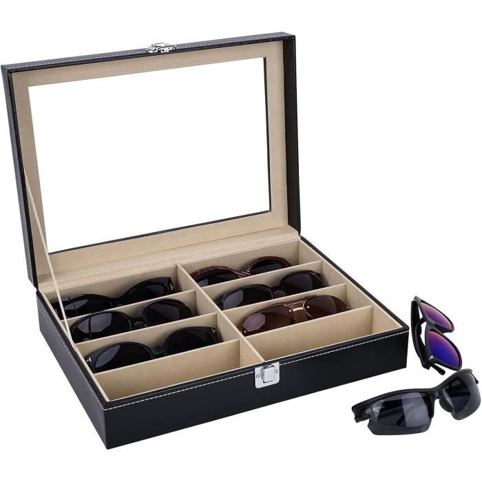 Boite a Lunette - 8 Compartiments pour Lunettes de Soleil