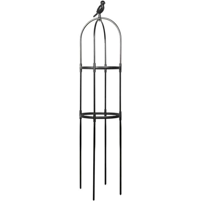 Piquet Support Obélisque Jardin - 90 Cm, Métal Noir, Pour Plantes Grimpantes (roses, Clématites, Haricots…)