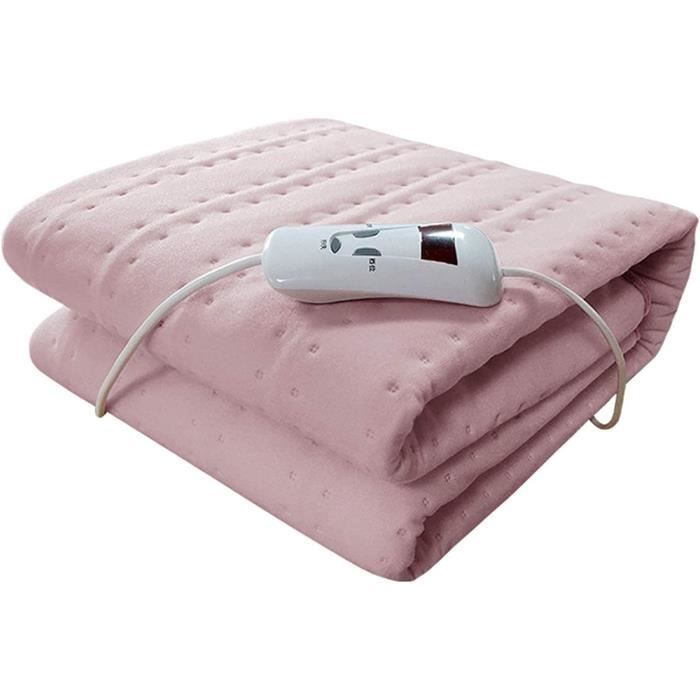 Petite Couverture Chauffante électrique 58x29cm - Gris Peluche - Pour Canapé Ou Lit