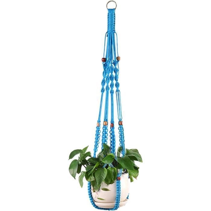 Lot 6 Cintres Macramé Pour Plantes – Suspendus En Corde Jute Naturelle Tressée Main – 90 Cm & 105 Cm – Décoration Boho Intérieur Extérieur