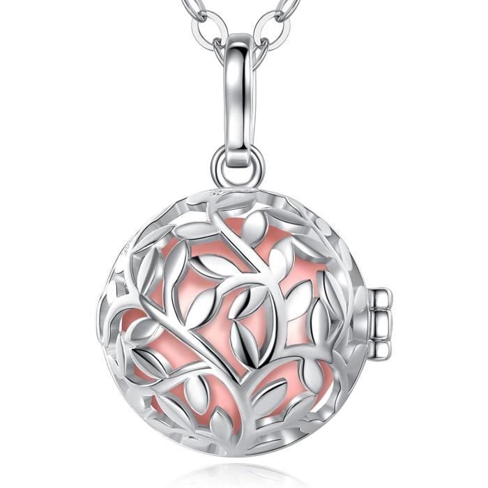 Collier Bola De Grossesse Arbre De Vie EUDORA - Carillon Mélodieux, Chaînes 30 Et 45 Pouces, Cadeau Femme Enceinte