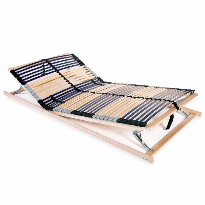 vidaXL Sommier à lattes sans matelas avec 42 lattes 7 zones 140x200 cm 246478