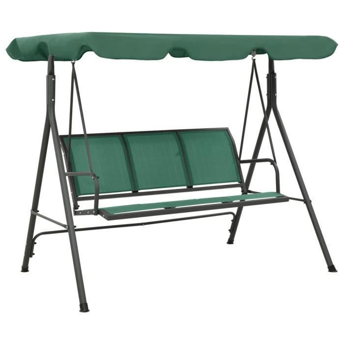 vidaXL Balancelle de jardin 170 cm textilène et acier 363323 - vue 2