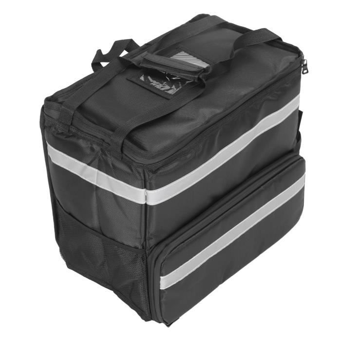 Vvikizy Sac Isotherme pour Livraison de Pizza Chaude Extensible en Tissu Oxford 1680D Noir