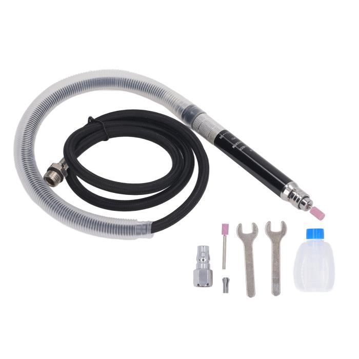 Kit Meuleuse à Stylo Pneumatique - Gravure, Polissage, Meulage - 65 000 Tr/min, 90 Psi - Avec 10 Têtes Et Accessoires