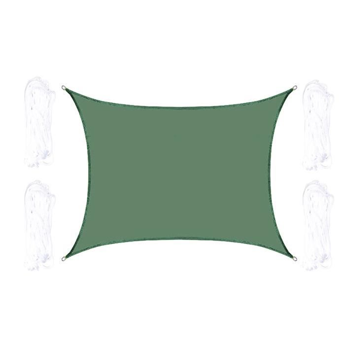 Voile d'ombrage rectangulaire 3x4m, protection solaire UV