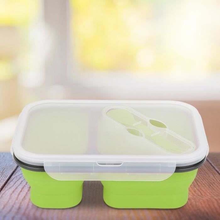 Boîte à Lunch Pliante en Silicone, Conteneur de Stockage Alimentaire Boîte à Lunch Pliante en Silicone, Conteneur de Stockage Alimentaire