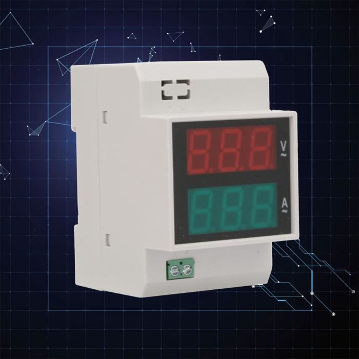 Voltmètre Numérique AC 220V/380V GV13T - Mesure Tension Fréquence Et Temps De Fonctionnement