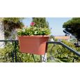 ARTEVASI Jardinière pour balcon Venezia - 30 x 60 x H 27 cm - 18 L - Gris anthracite-1