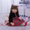 Poupon poupée bébé reborn poupée enfant - Réaliste Fille Souple en Silicone Playmate 24" Cadeaux de Noël pour les enfants-1