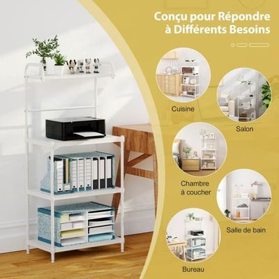 MAYMA Meuble Rangement de Cuisine Support Four Micro-Ondes avec 3 Niveaux d' étagère Extensible en Hauteur & Largeur,avec 3 Crochets Parfaits,accrocher Vos ustensiles de Cuisine MAYMA Meuble Rangement de Cuisine Support Four Micro-Ondes avec 3 Niveaux d' étagère Extensible en Hauteur & Largeur,avec 3 Crochets Parfaits,accrocher Vos ustensiles de Cuisine