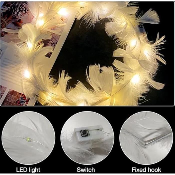Vakkery Bandeau De Fleurs Lumineux Couronne De Fleurs Pour Cheveux LED Lumineux Festival Fête Accessoires De Cheveux Pour Femmes Et Filles