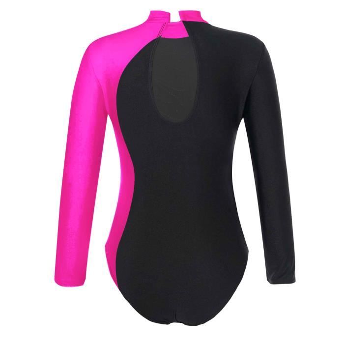 Ranrann Enfant Fille Justaucorps Gymnastique Avec Short Ensemble