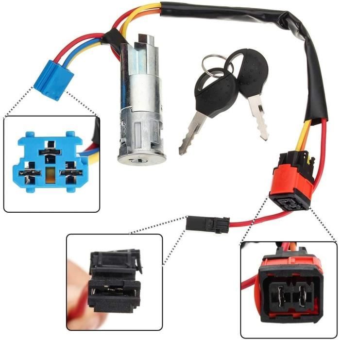 Kit Serrure Neiman Pour Peugeot 206, 406, Citroën Xsara Picasso - 2 Clés Incluses