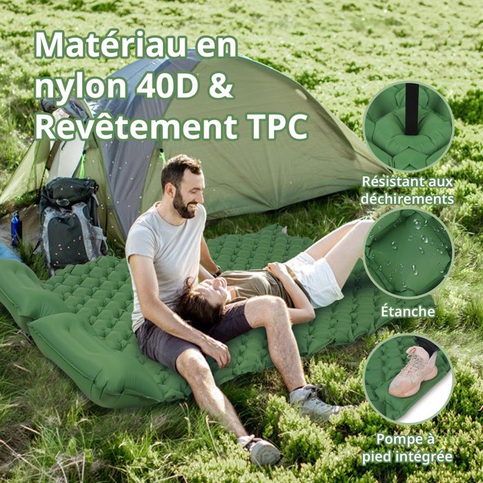 Matelas de Camping Autogonflant Personnes, Matelas de Couchage