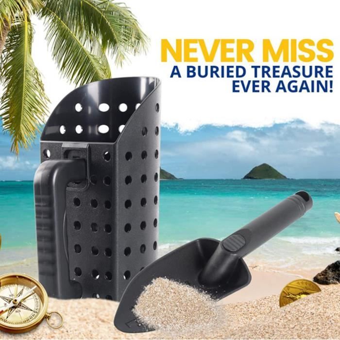 Agatige Kit Pelle à Sable Détection Métaux - Pelle Truelle ABS Pour Chercheurs De Trésors
