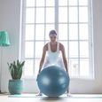 Ballon de gymnastique pour fitness, pilates, yoga, ballon suisse Umbro D55 cm - Bleu-2