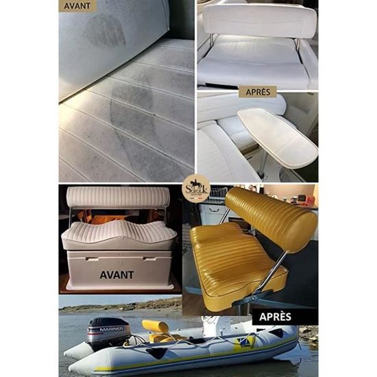 Sofolk Peinture Marine Pour Cuir Et Simili Cuir 500ml - Sellerie Nautique Banquettes Bains De Soleil Fabrication Française
