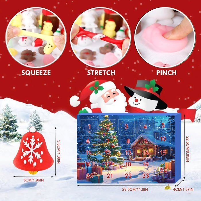 Calendrier Avent Bébé Chennyfun Kawaii Squishy Jouet Advent Calnedar, Calendrier De L'Avent Mini Brands