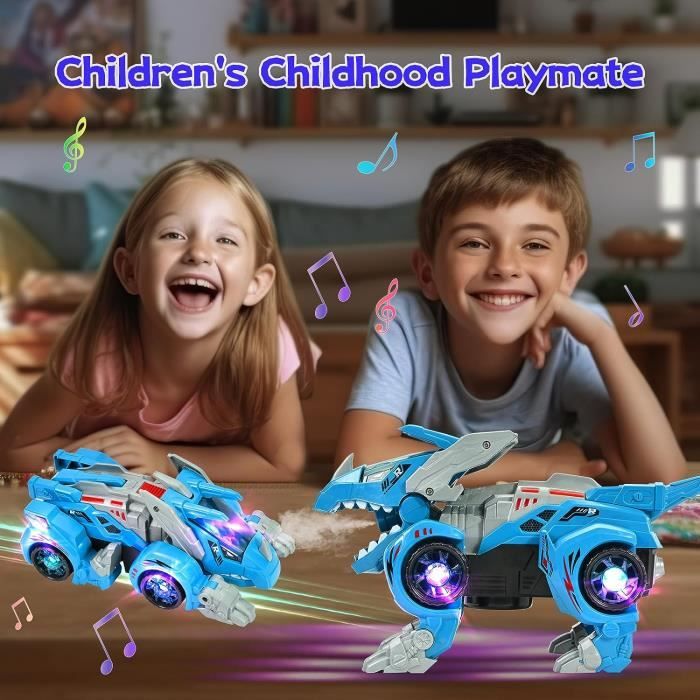 OBEST Robot Dinosaure Programmable – Pulvérisation, Lumières LED Et Musique – RC Électrique