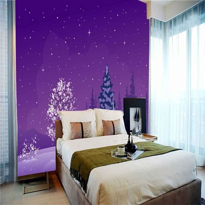 Papier Peint Adhésif 3D Noël – Père Noël N052 – Décor Mural Amovible – Autocollant