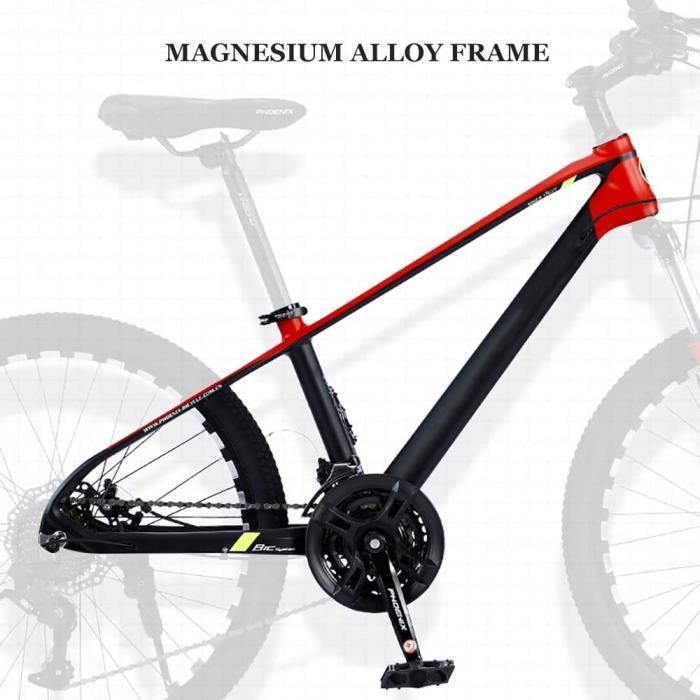 Velo Montagne 24 Pouces Cadre Vtt Alliage D aluminium 24 27 Vitesses Rigide Fourche A Verrouillage Hyd Cdiscount Sport