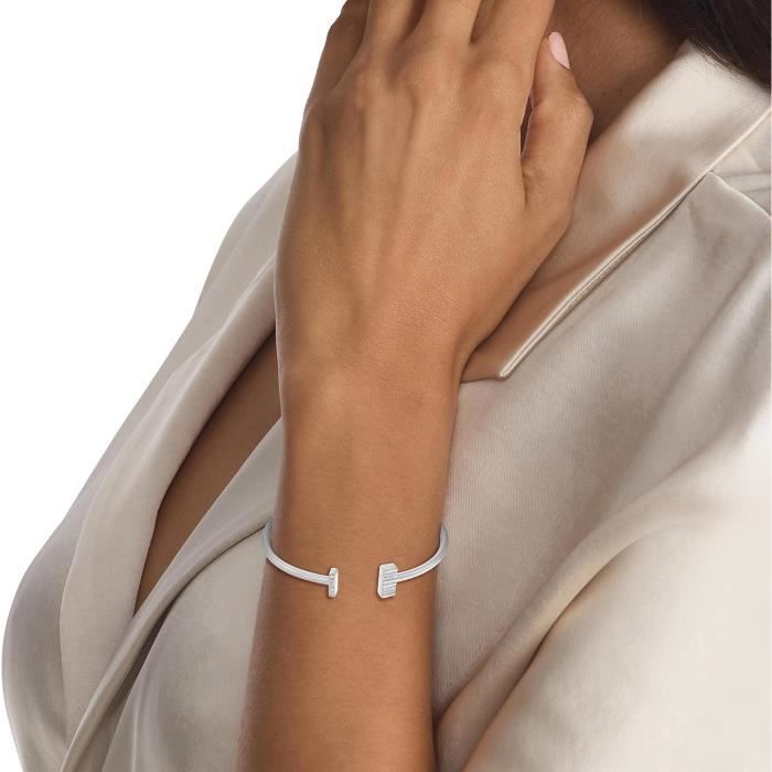 Bracelet Femme - Jonc - Acier Inoxydable - Taille Unique - Argent
