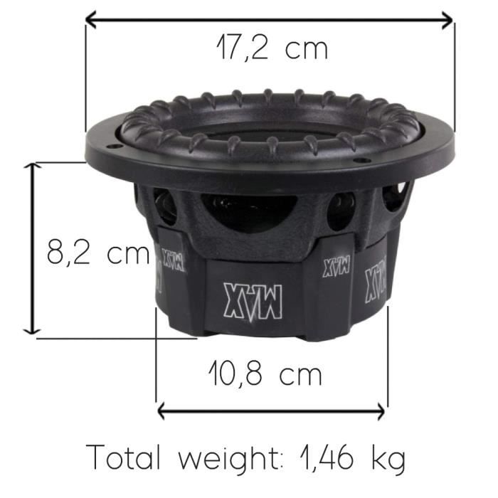 Subwoofer Auto Pyle PLBW84 Da 8” | 300W RMS, Doppia Bobina 4+4 Ohm, Cono Blu Per Bassi Potenti - Foto 11