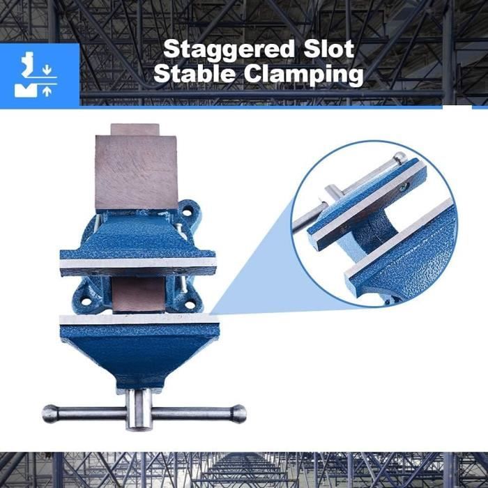 Étau D’Atelier Heavy Duty Pivotant À 360° Mâchoire De Serrage En Fonte ...