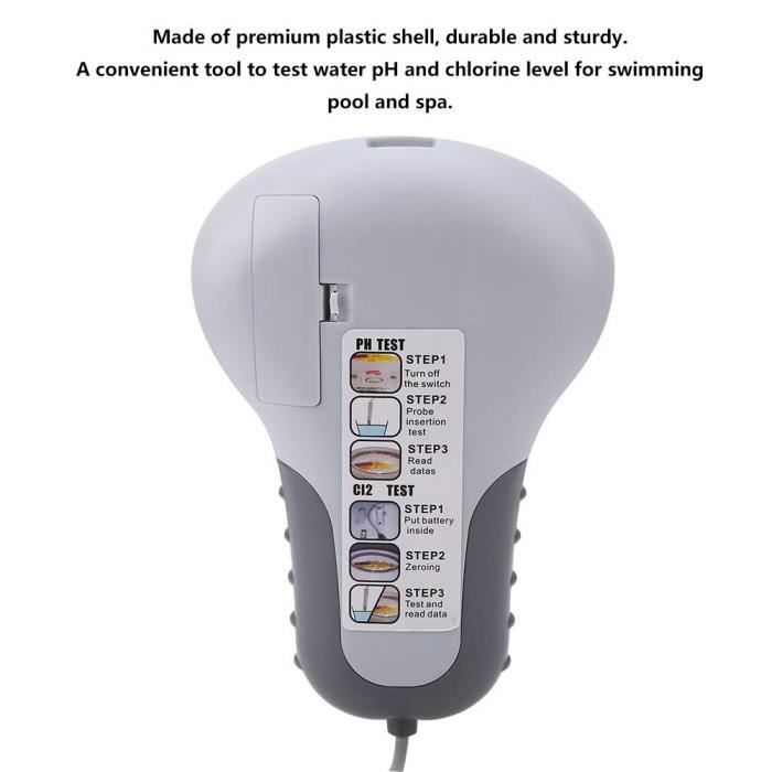 ZVD Testeur De PH Et De Cl2 2 En 1, Testeur De Niveau De Qualité De L 2 En 1 Testeur De Niveau De Qualite De Leau Pour Piscine Spa Moniteur De Qualite De Leau 88720741