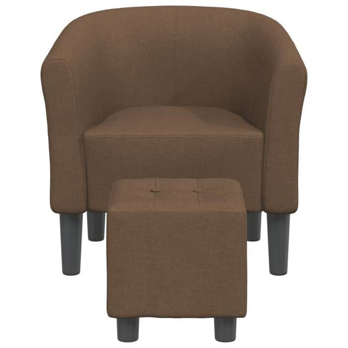 Fauteuil cabriolet-Chaise Salon avec repose-pied gris foncé velours