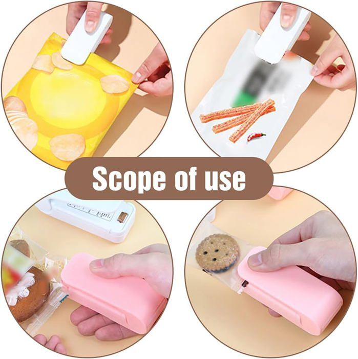 WELUV Mini Soudeuse De Film Avec Cutter USB - Haute Sécurité