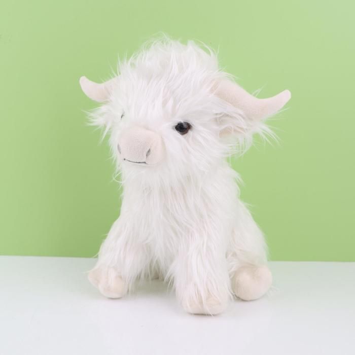 Peluche vache bleu et blanche mignonne et douce