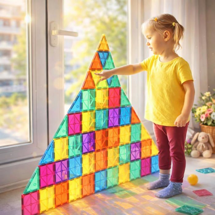 Bloc Construction Magnetique Enfant 64 Pièces Jeux Construction Mag Creer Limagination Infinie 3d Jouets Magnetiques Amz