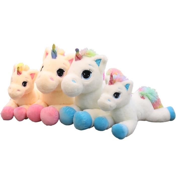 Peluche Licorne Enfants Cadeaux Coussin Doudou Animal Fluffy pour Fille  (Bleu) - Cdiscount Maison