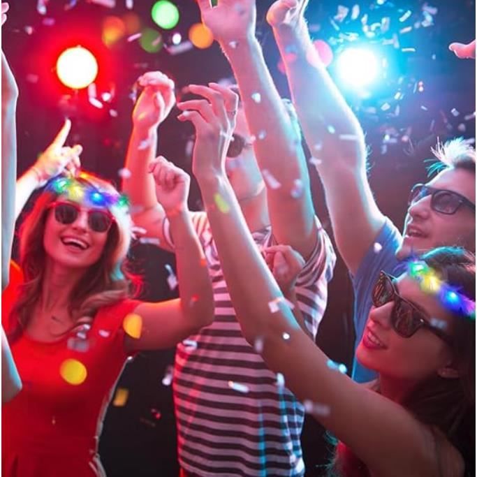 Couronne De Fleurs Lumineuse LED – Serre-tête Clignotant Pour Mariages, Fêtes, Concerts – Multicolore, Diamètre 19,5 Cm