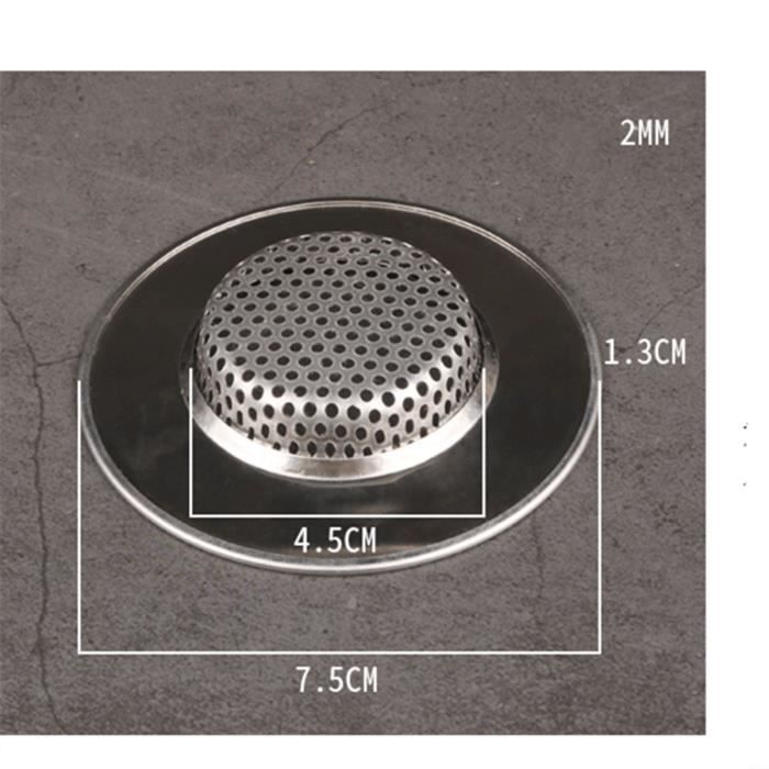 Filtres Évier Acier Inoxydable DIKEBAO Lot De 4 - 7.8 Cm - Crépine Anti-Odeurs Et Anti-Bouchons