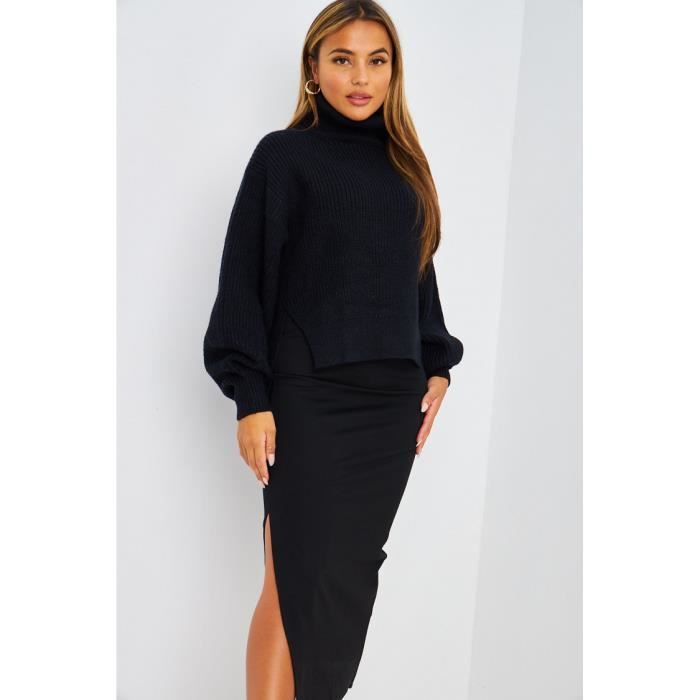 Jupe crayon longue noire online