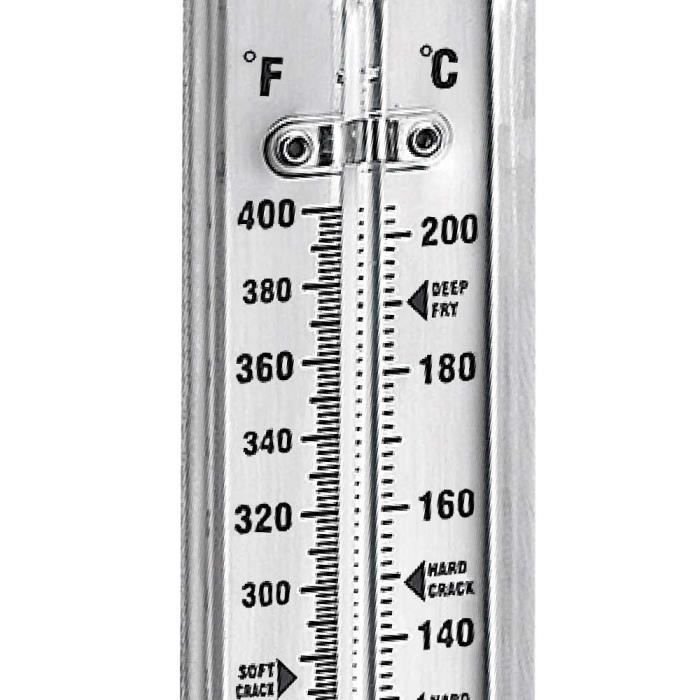 OCIODUAL Thermomètre à Sucre avec Clip Acier Inoxydable Jauge de